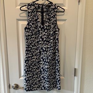 Banana Republic Black and White V-Neck Sheath Dress